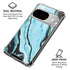 Aqua Blue Marble Ink Google Pixel 10 Clear Case